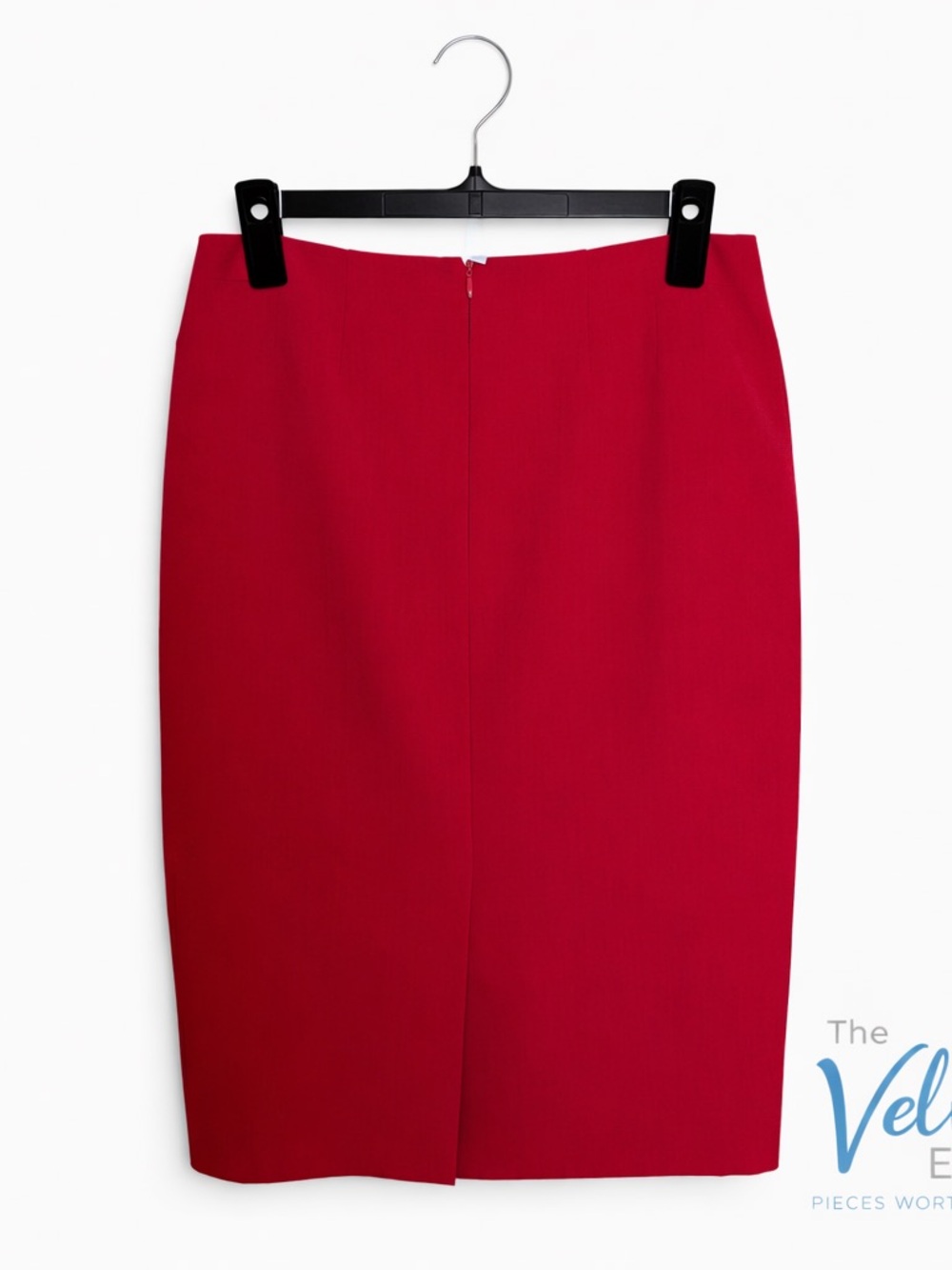 Kasper Red Pencil Skirt Size 8 Classic Career Midi - Picture 2 of 5